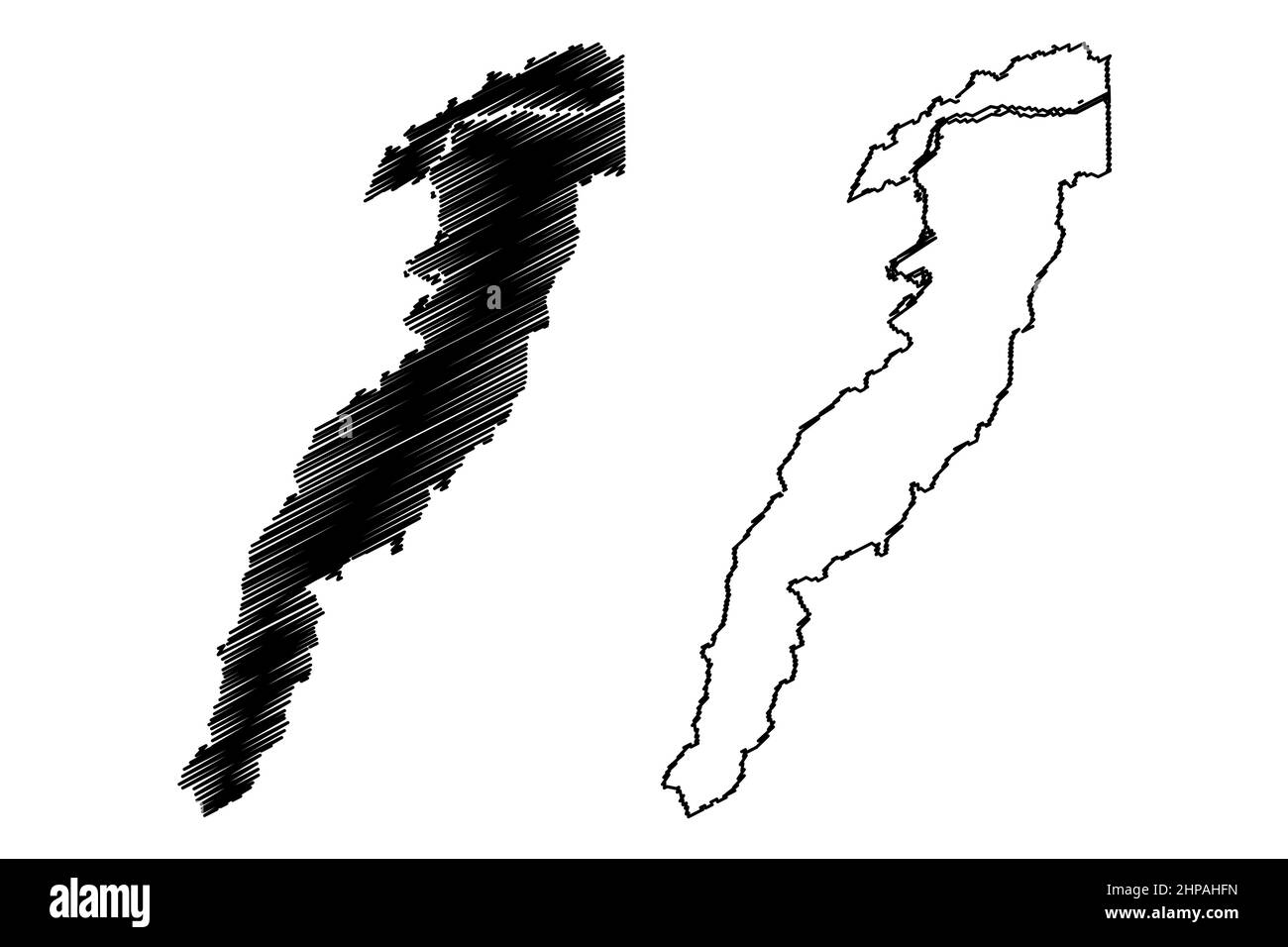Comune di San Paolo de Olivenca (Stato Amazonas, Comuni del Brasile, Repubblica Federativa del Brasile) illustrazione vettoriale mappa, schizzo di scricchiolo Illustrazione Vettoriale