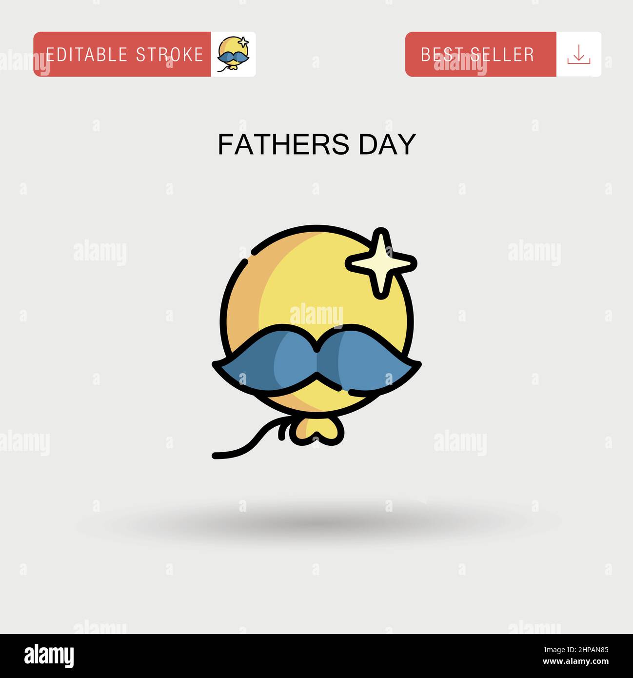 Icona vettore semplice del giorno dei padri. Illustrazione Vettoriale