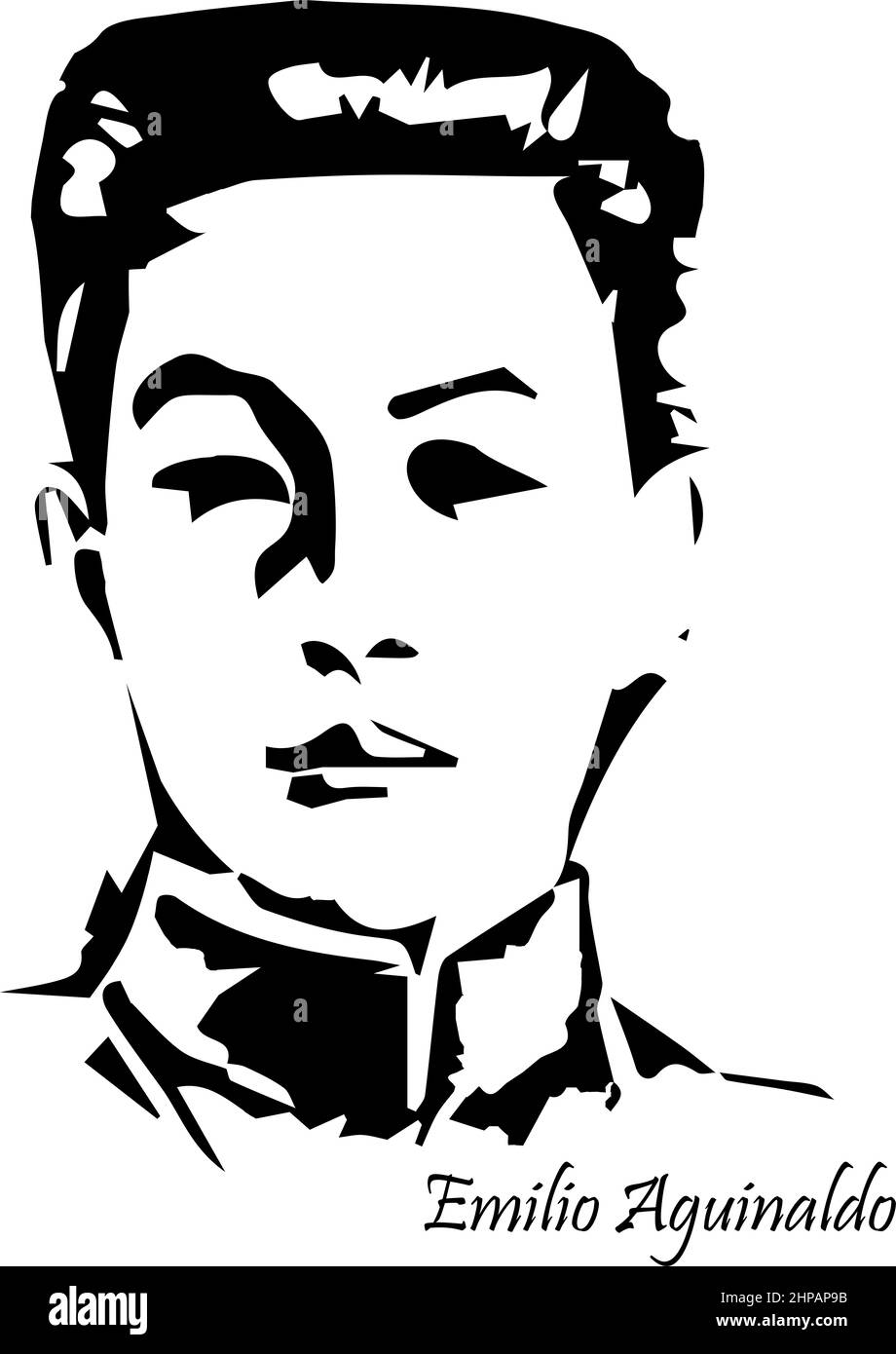 Il generale Emilio Aguinaldo y Famy Illustration, ha dichiarato l'indipendenza delle Filippine il 12 giugno Foto Stock