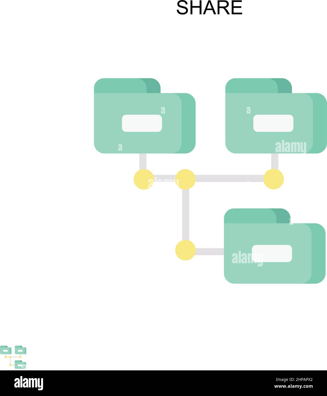Icona Condividi vettore semplice. Modello di disegno del simbolo di illustrazione per l'elemento dell'interfaccia utente mobile Web. Illustrazione Vettoriale