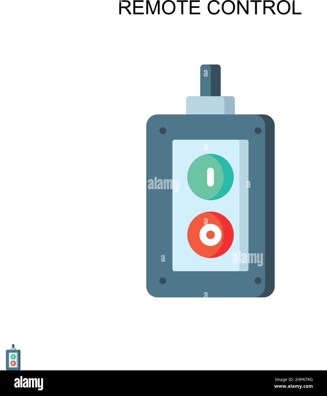 Icona semplice vettore del telecomando. Modello di disegno del simbolo di illustrazione per l'elemento dell'interfaccia utente mobile Web. Illustrazione Vettoriale