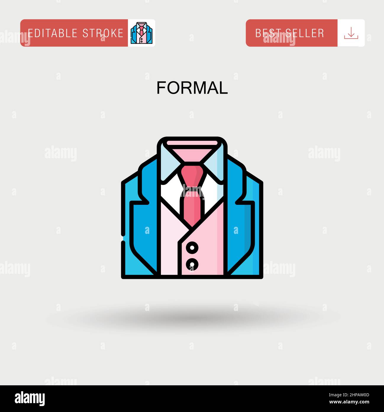 Icona vettoriale semplice formale. Illustrazione Vettoriale