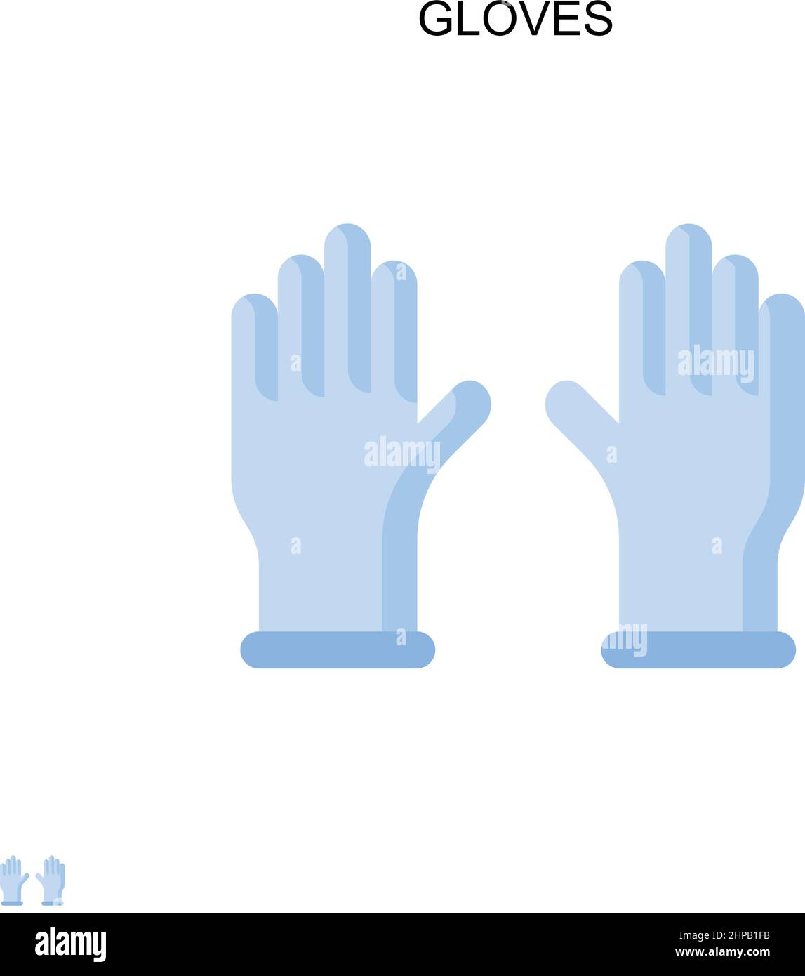 Guanti semplice icona vettoriale. Modello di disegno del simbolo di illustrazione per l'elemento dell'interfaccia utente mobile Web. Illustrazione Vettoriale