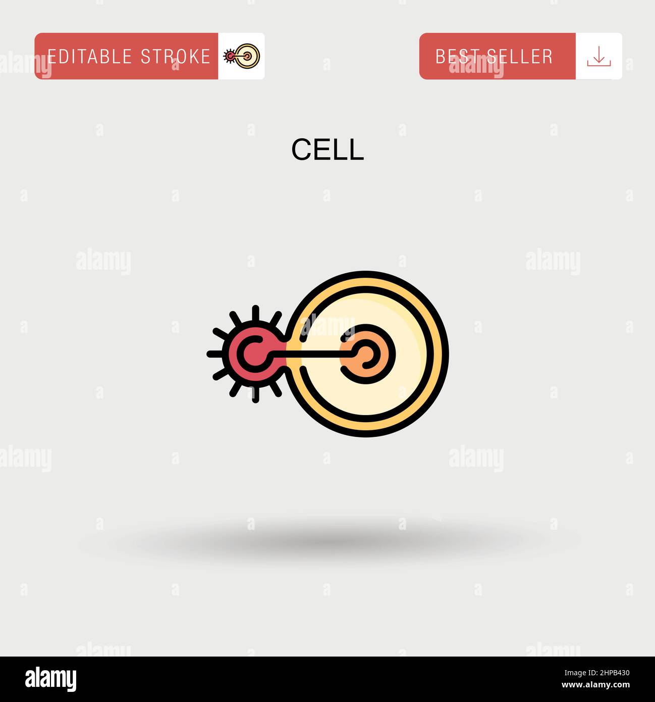 Icona vettore cella semplice. Illustrazione Vettoriale