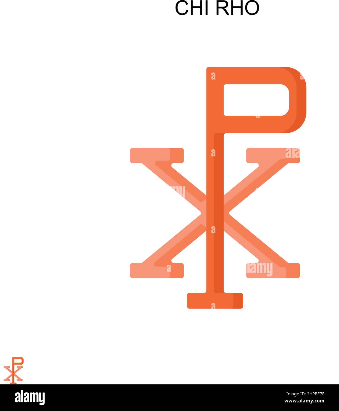 Icona vettore Chi rho Simple. Modello di disegno del simbolo di illustrazione per l'elemento dell'interfaccia utente mobile Web. Illustrazione Vettoriale