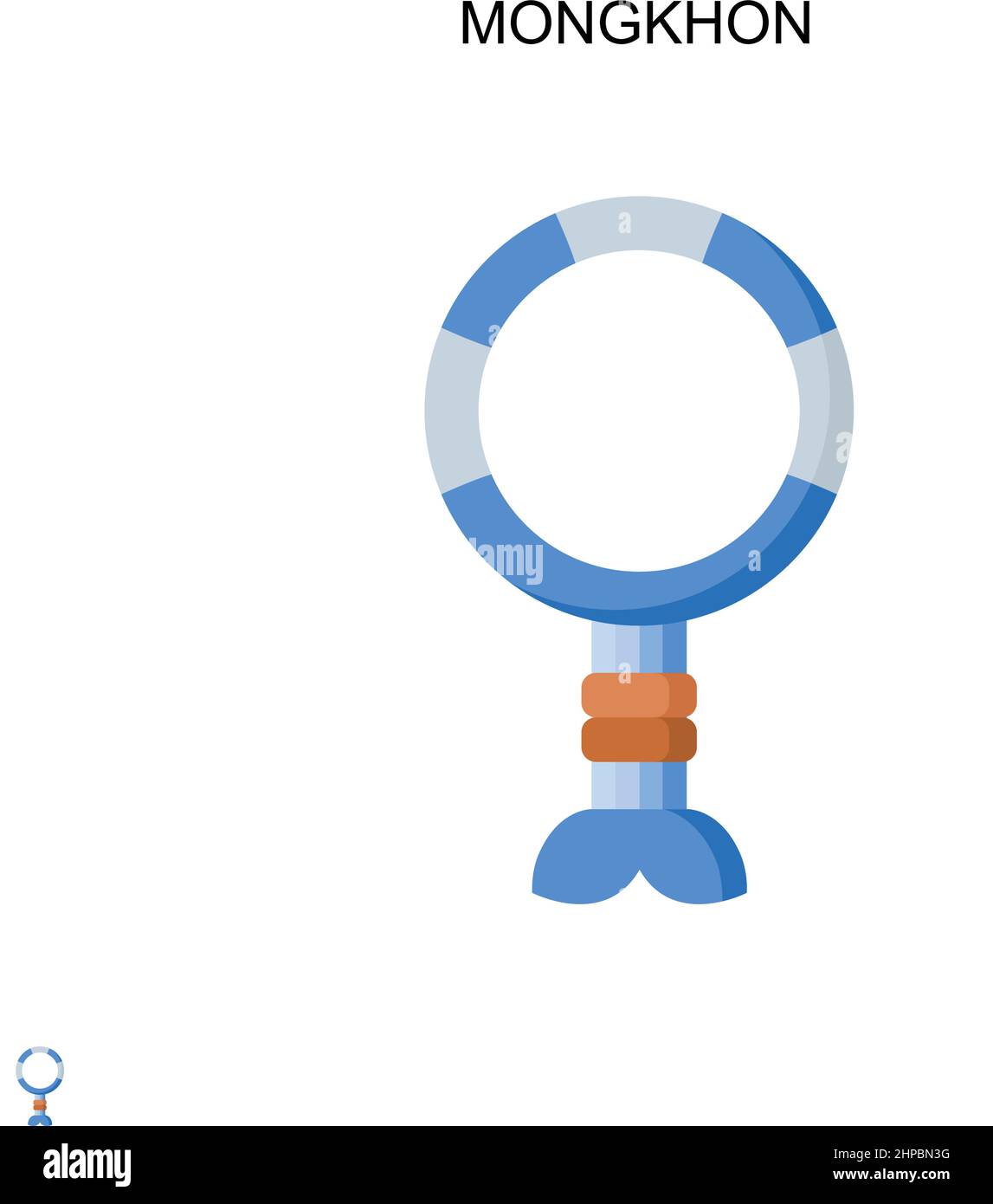 Mongkhon semplice vettore icona. Modello di disegno del simbolo di illustrazione per l'elemento dell'interfaccia utente mobile Web. Illustrazione Vettoriale