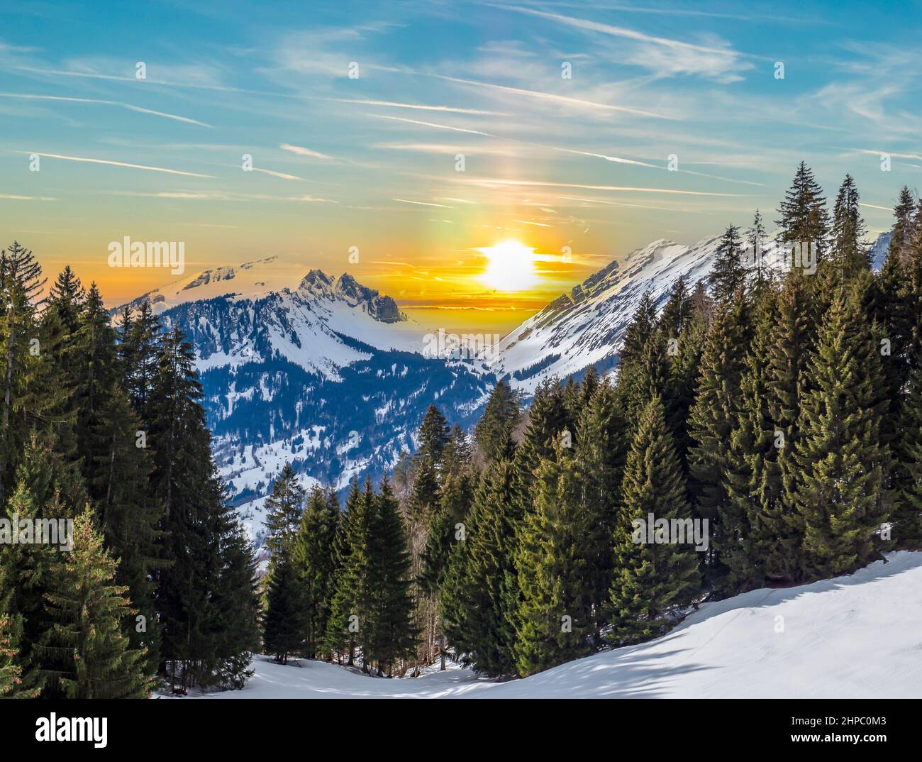Inverno nelle Alpi austriache Foto Stock