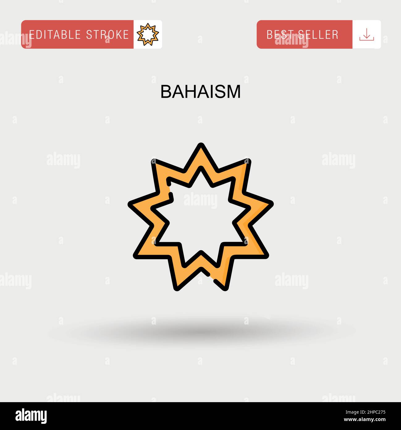 Bahaismo semplice vettore icona. Illustrazione Vettoriale