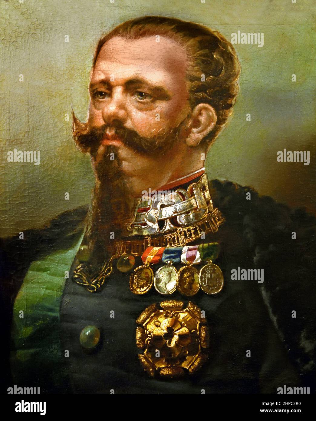 Vittorio Emanuele II, 1820 -1878, Re di Sardegna,1849 - 1861, assunse il titolo, Re d'Italia, divenne il primo re, indipendente, italia unita, dal 6th secolo, titolo che tenne fino alla sua morte nel 1878, Italia, Italiano, Foto Stock