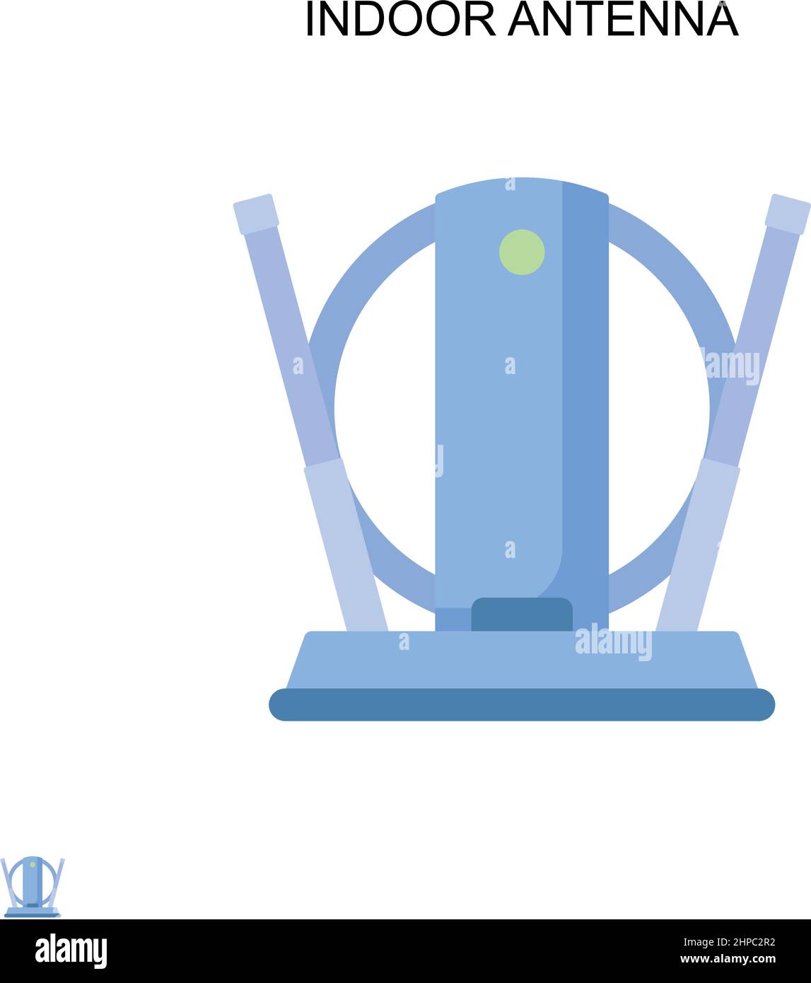 Semplice icona vettoriale per antenna interna. Modello di disegno del simbolo di illustrazione per l'elemento dell'interfaccia utente mobile Web. Illustrazione Vettoriale