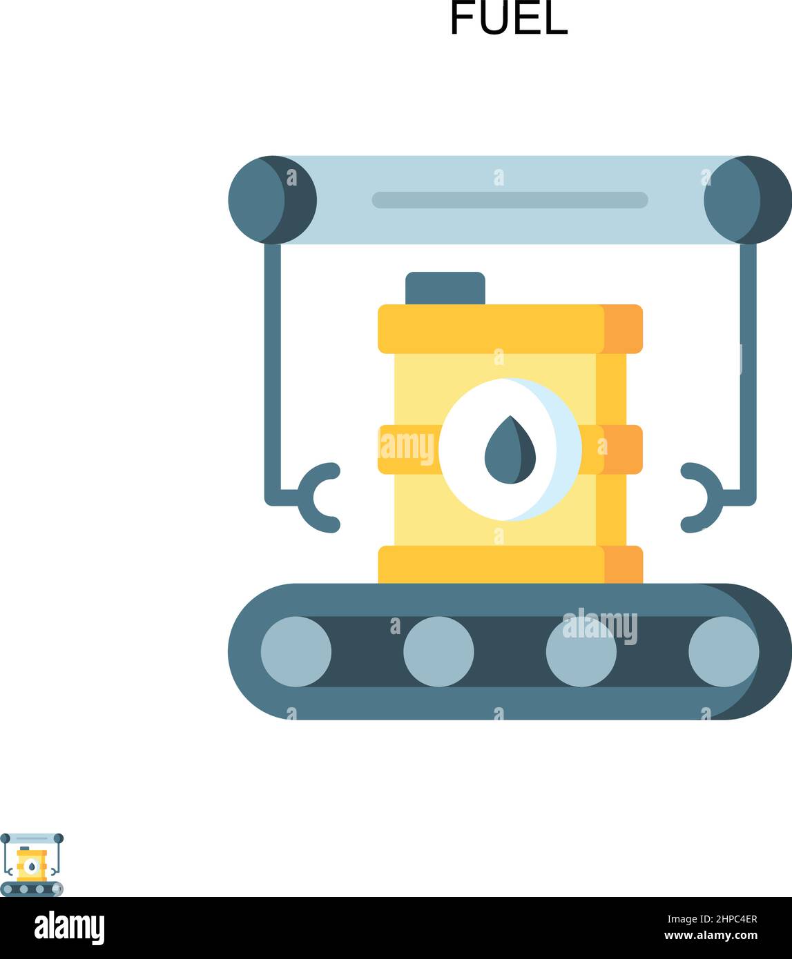 Icona vettore carburante semplice. Modello di disegno del simbolo di illustrazione per l'elemento dell'interfaccia utente mobile Web. Illustrazione Vettoriale