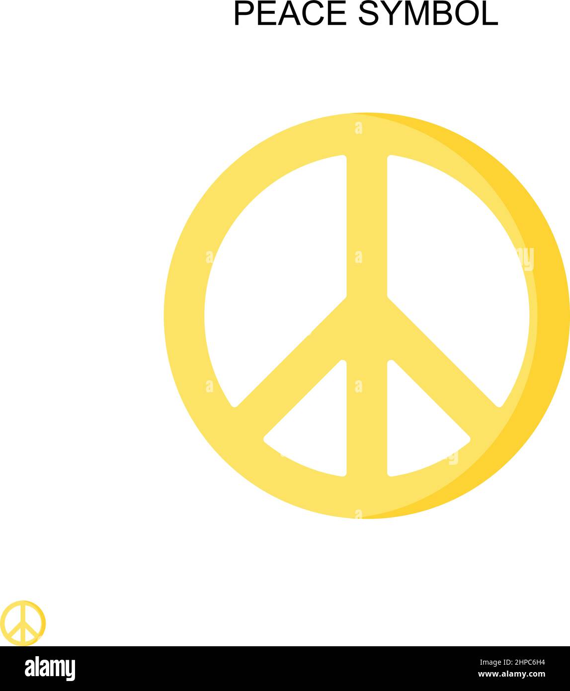 Simbolo di pace icona vettoriale semplice. Modello di disegno del simbolo di illustrazione per l'elemento dell'interfaccia utente mobile Web. Illustrazione Vettoriale