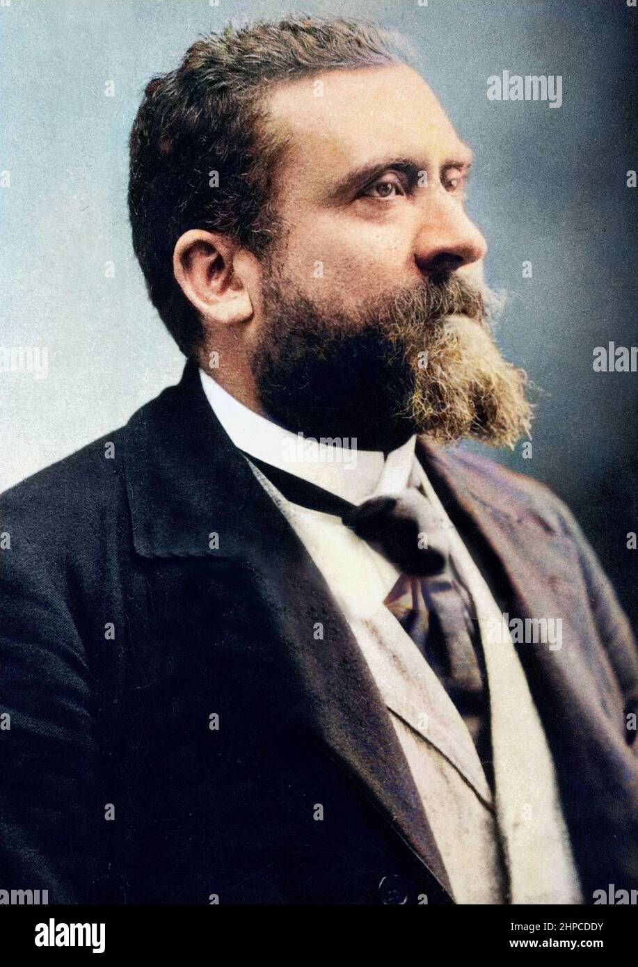 Ritratto di politico francese, Jean Jaures (1859-1914) - foto colorié ultérieuement Foto Stock