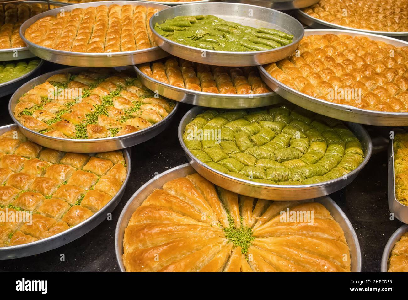 Tradizionale dessert turco Baklava close-up Foto Stock