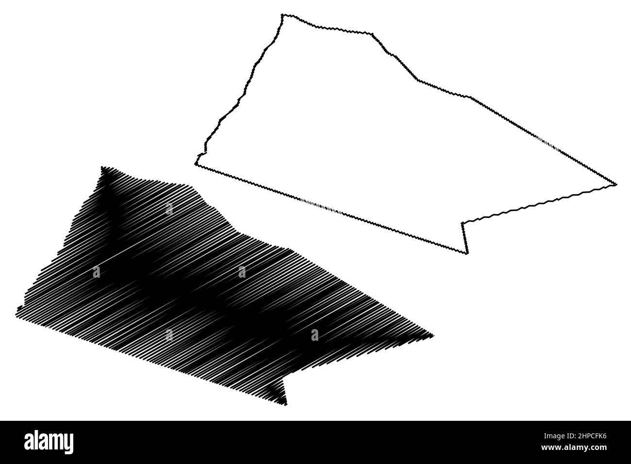 Senador Rui Palmeira comune (stato di Alagoas, Comuni del Brasile, Repubblica Federativa del Brasile) illustrazione vettoriale mappa, scribble sketch se Illustrazione Vettoriale