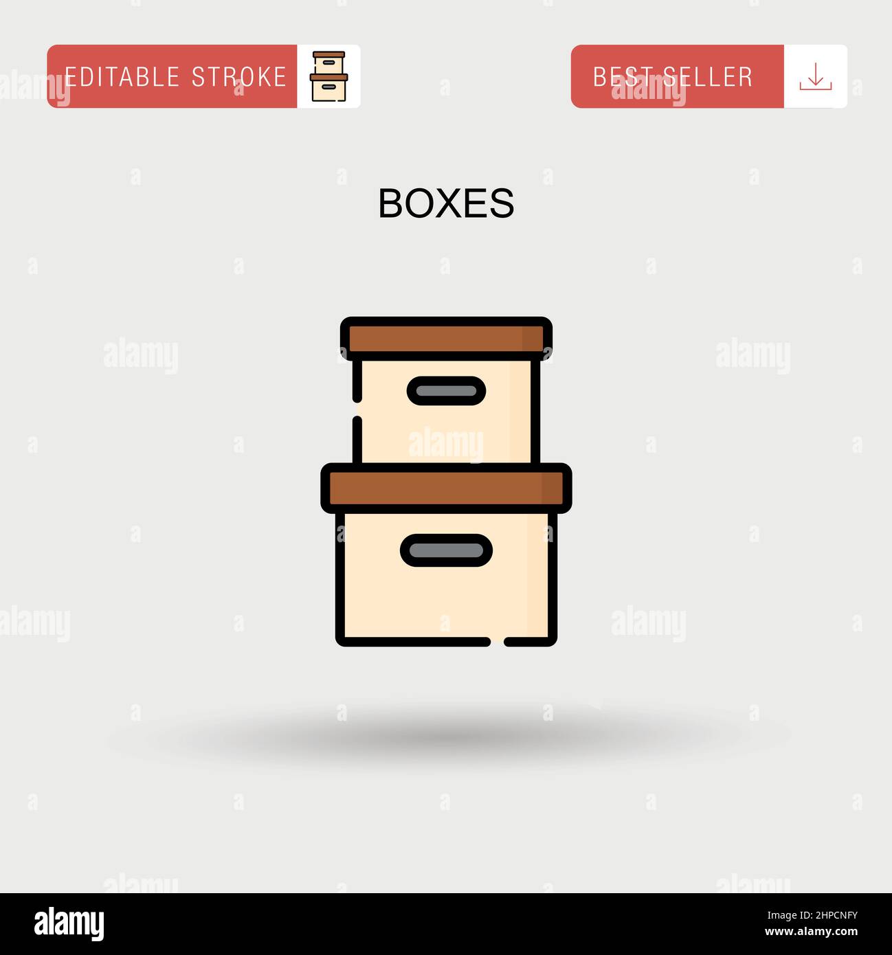 Caselle icona vettore semplice. Illustrazione Vettoriale