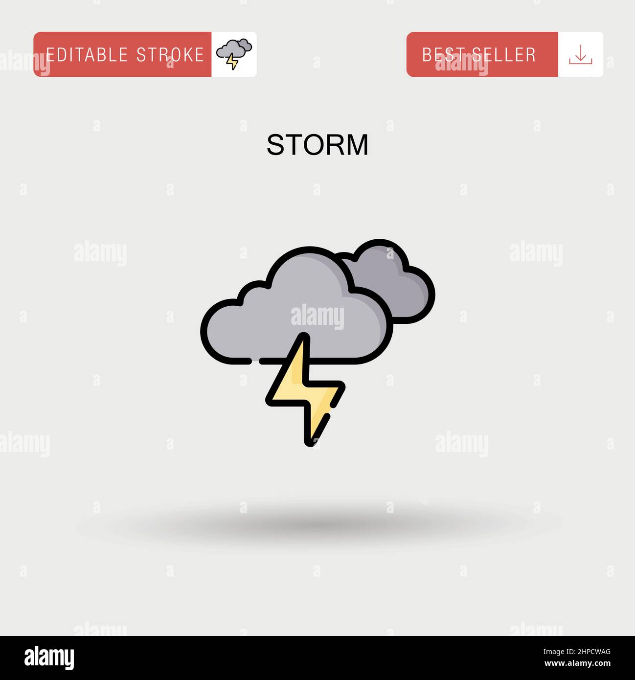 Icona del vettore Storm Simple. Illustrazione Vettoriale