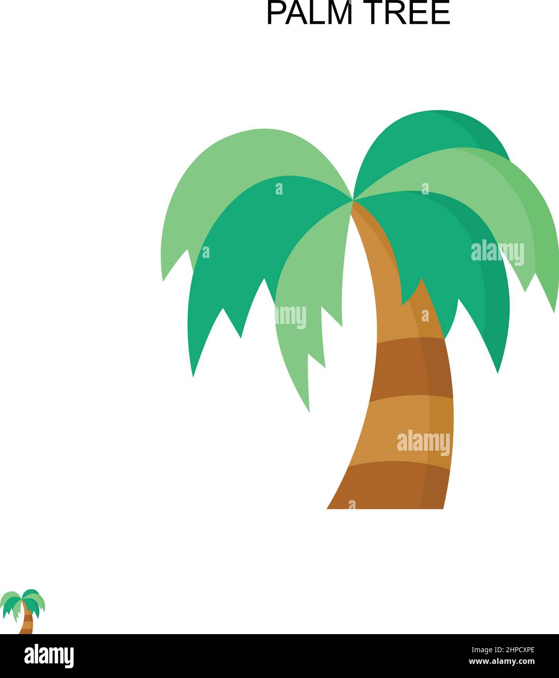 Icona vettore semplice Palm tree. Modello di disegno del simbolo di illustrazione per l'elemento dell'interfaccia utente mobile Web. Illustrazione Vettoriale