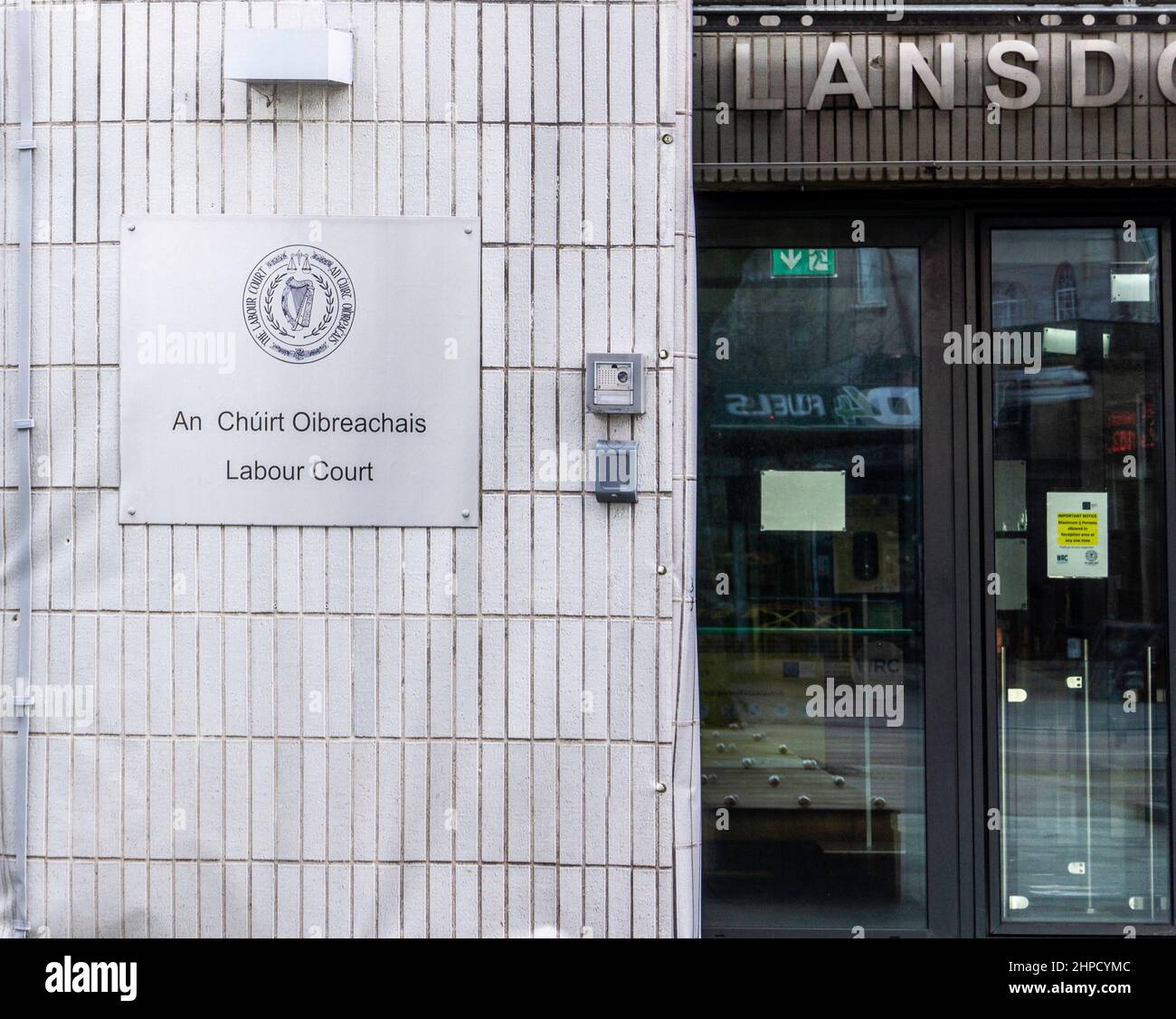 Gli uffici del tribunale del lavoro, Lansdowne Road, Dublino. Questa è la corte di ultima istanza quando tutte le altre opzioni di rapporto di lavoro sono state esaurite. Foto Stock