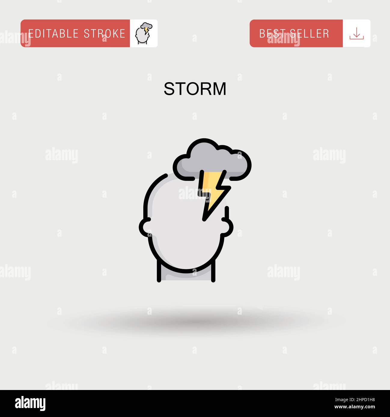 Icona del vettore Storm Simple. Illustrazione Vettoriale