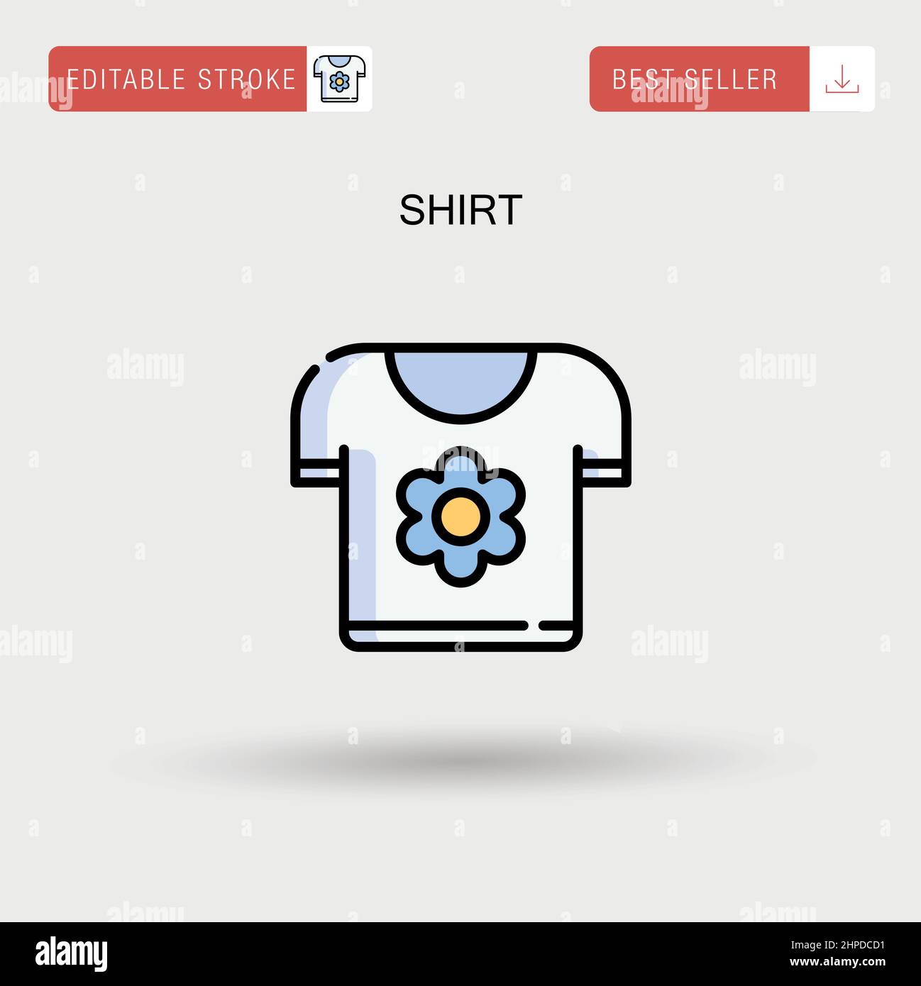 Icona vettoriale camicia semplice. Illustrazione Vettoriale