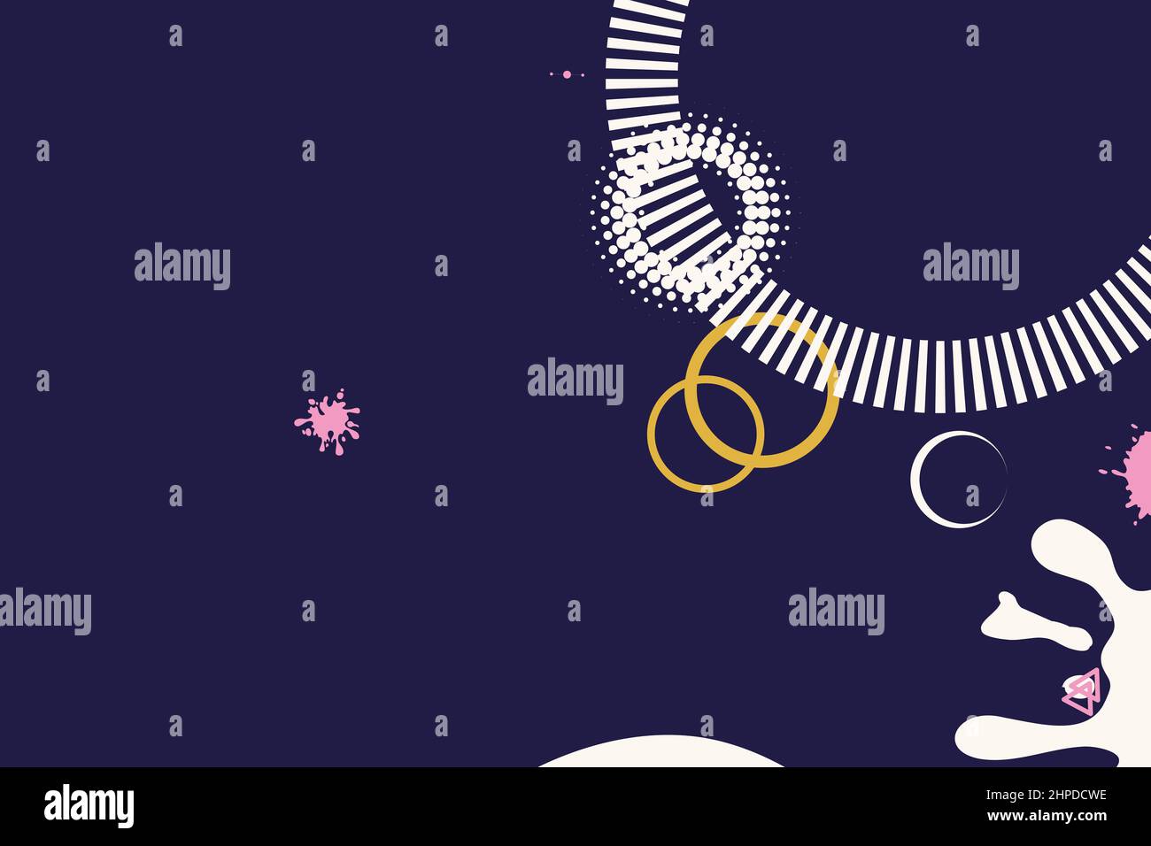 Sfondo semplice e colorato moderno con elementi astratti organici e forme dinamiche. Stile minimalista. Poster con modelli di design o businesscard. Foto Stock