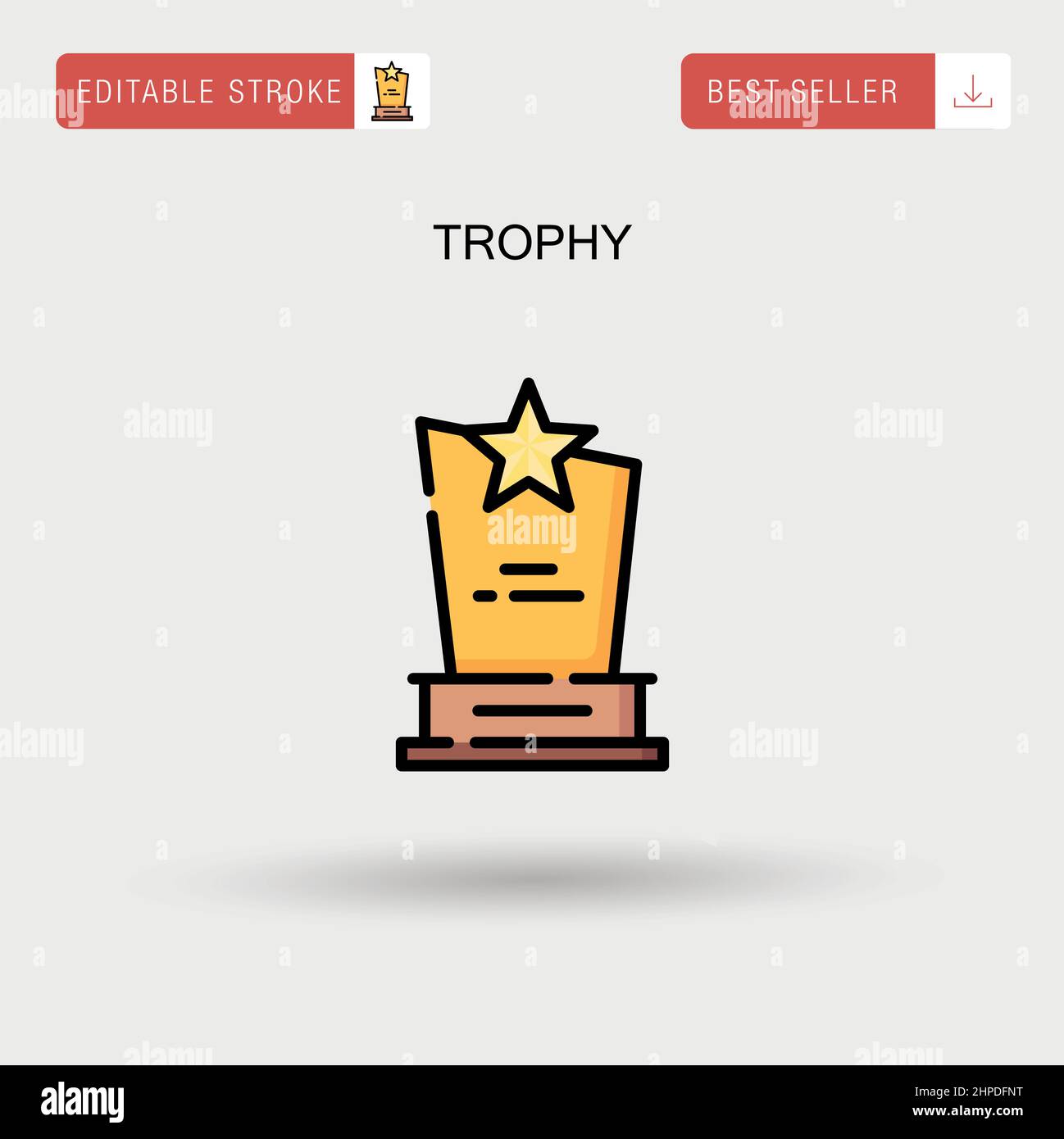 Icona Trophy Simple Vector. Illustrazione Vettoriale