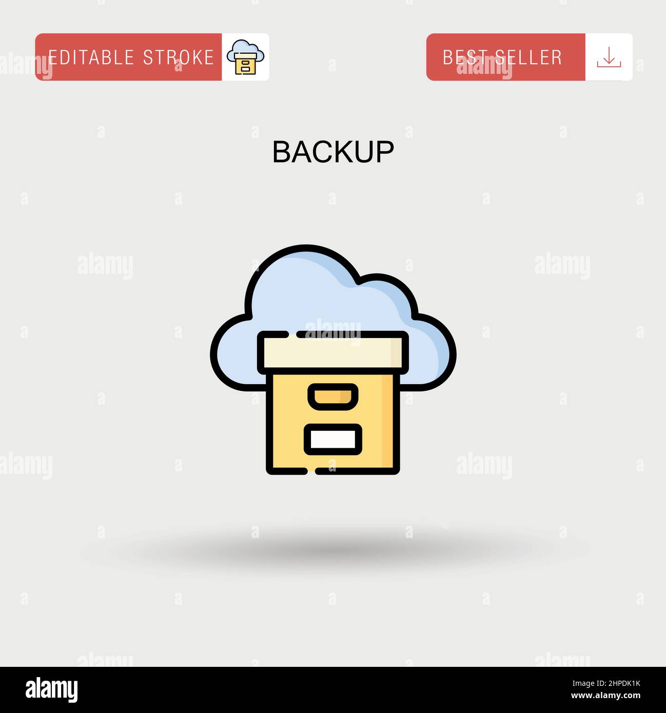 Icona vettore semplice di backup. Illustrazione Vettoriale