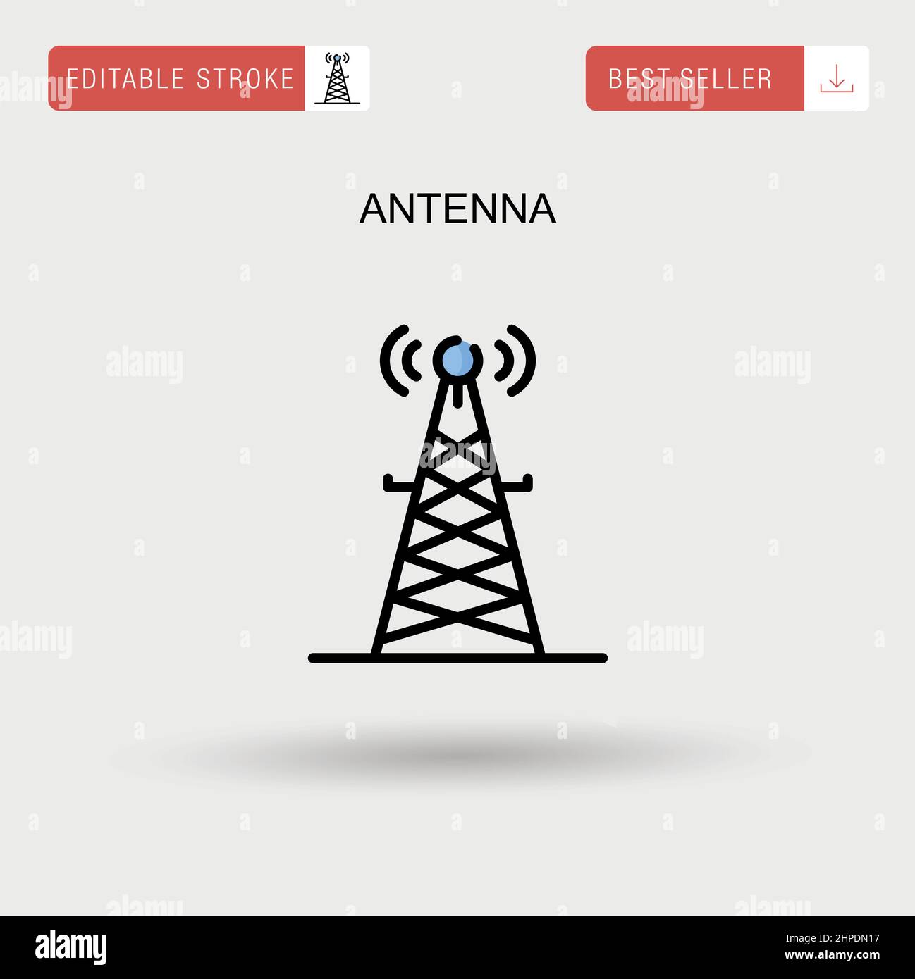 Icona vettore antenna semplice. Illustrazione Vettoriale