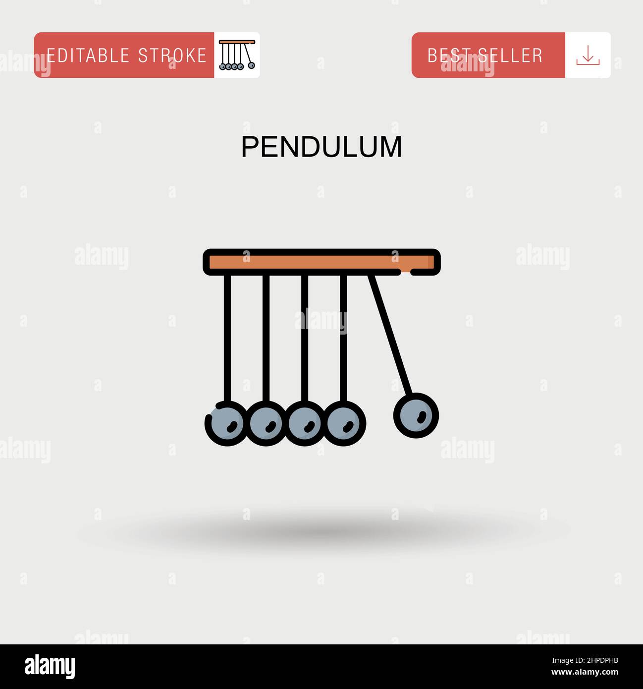 Icona del vettore semplice del pendolo. Illustrazione Vettoriale