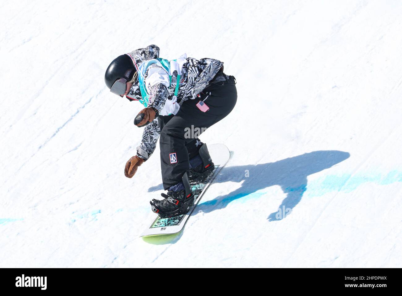 Courtney Rummel (USA), 14 FEBBRAIO 2022 - Snowboarding : Qualifiche di Big Air delle donne durante i Giochi Olimpici invernali di Pechino 2022 a Big Air Sho Foto Stock