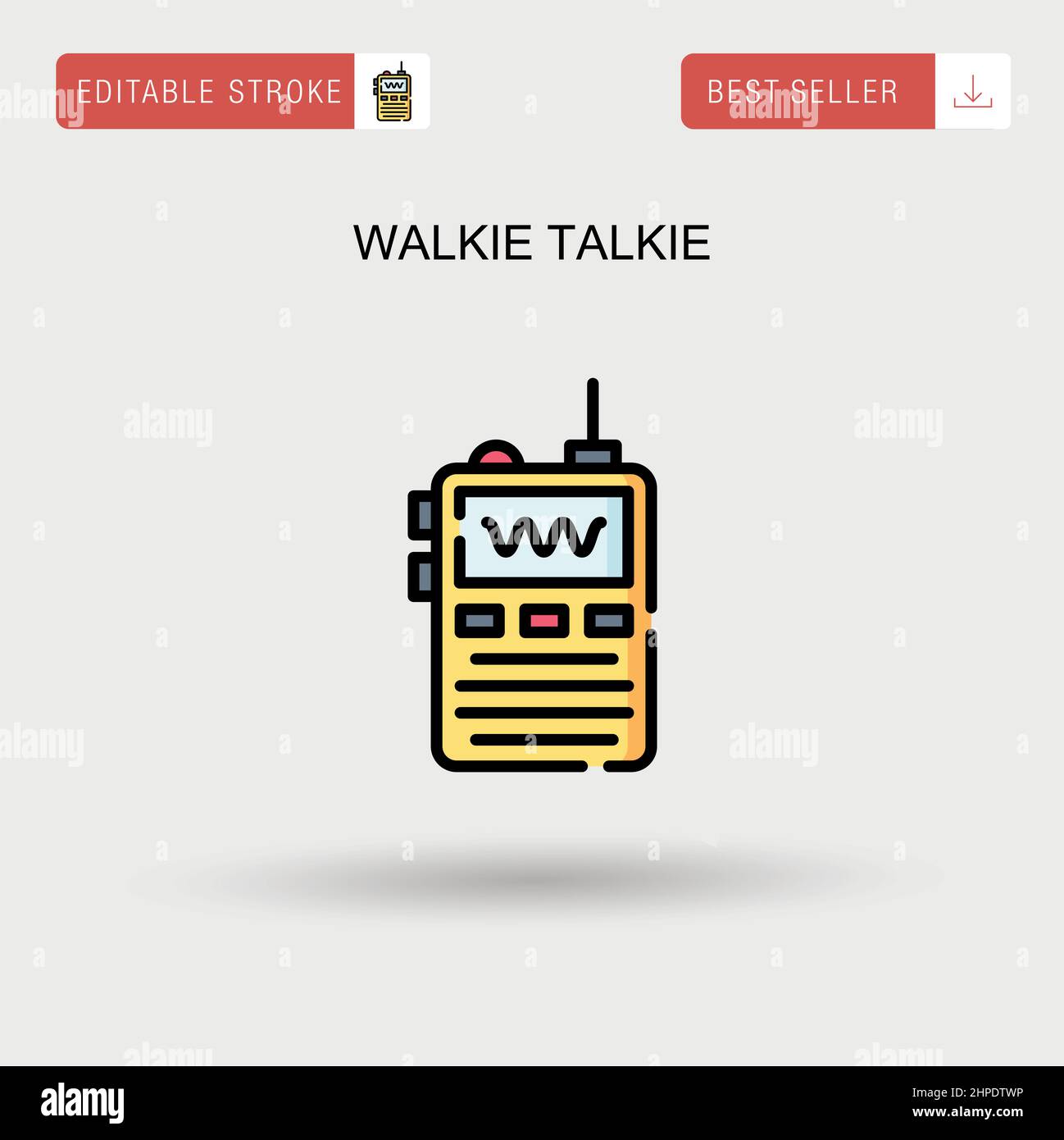 Icona vettoriale walkie talkie semplice. Illustrazione Vettoriale