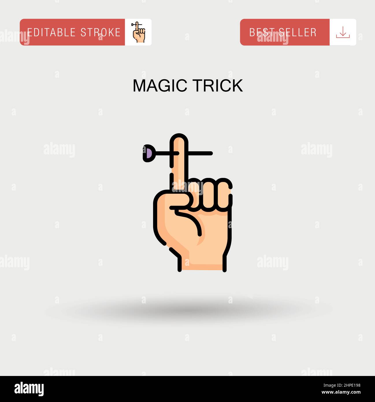 Icona vettoriale semplice trucco magico. Illustrazione Vettoriale