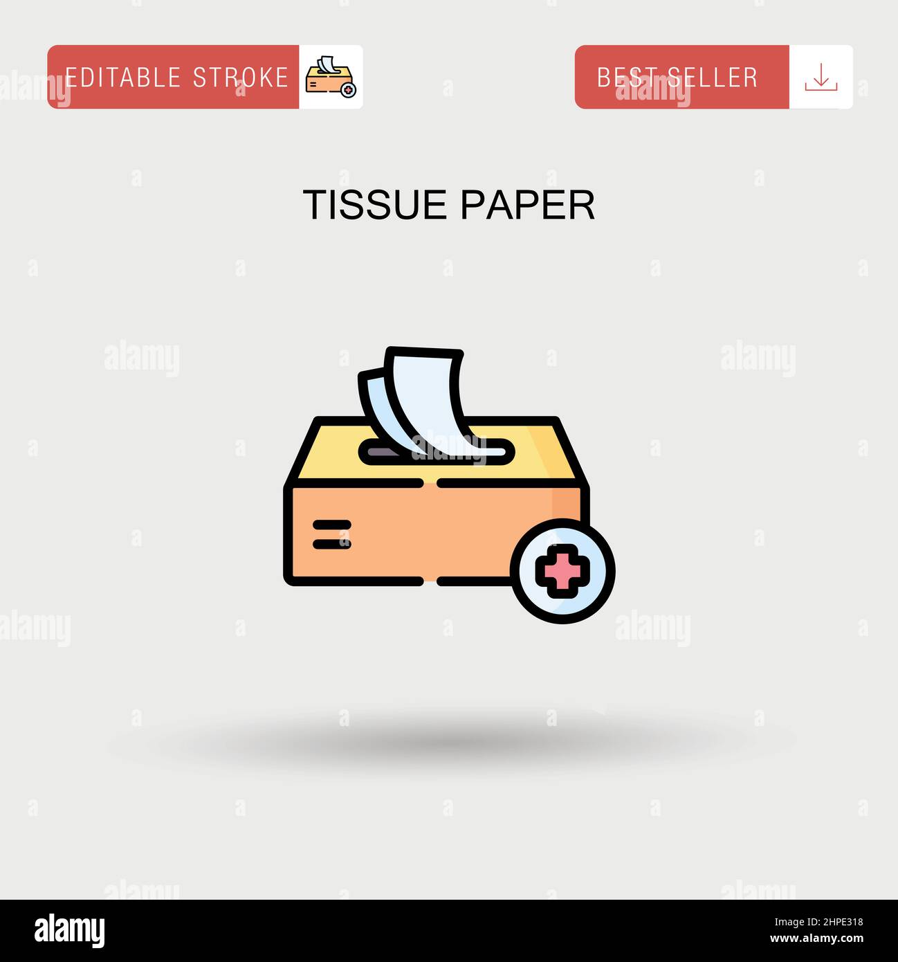 Carta tissue icona vettore semplice. Illustrazione Vettoriale