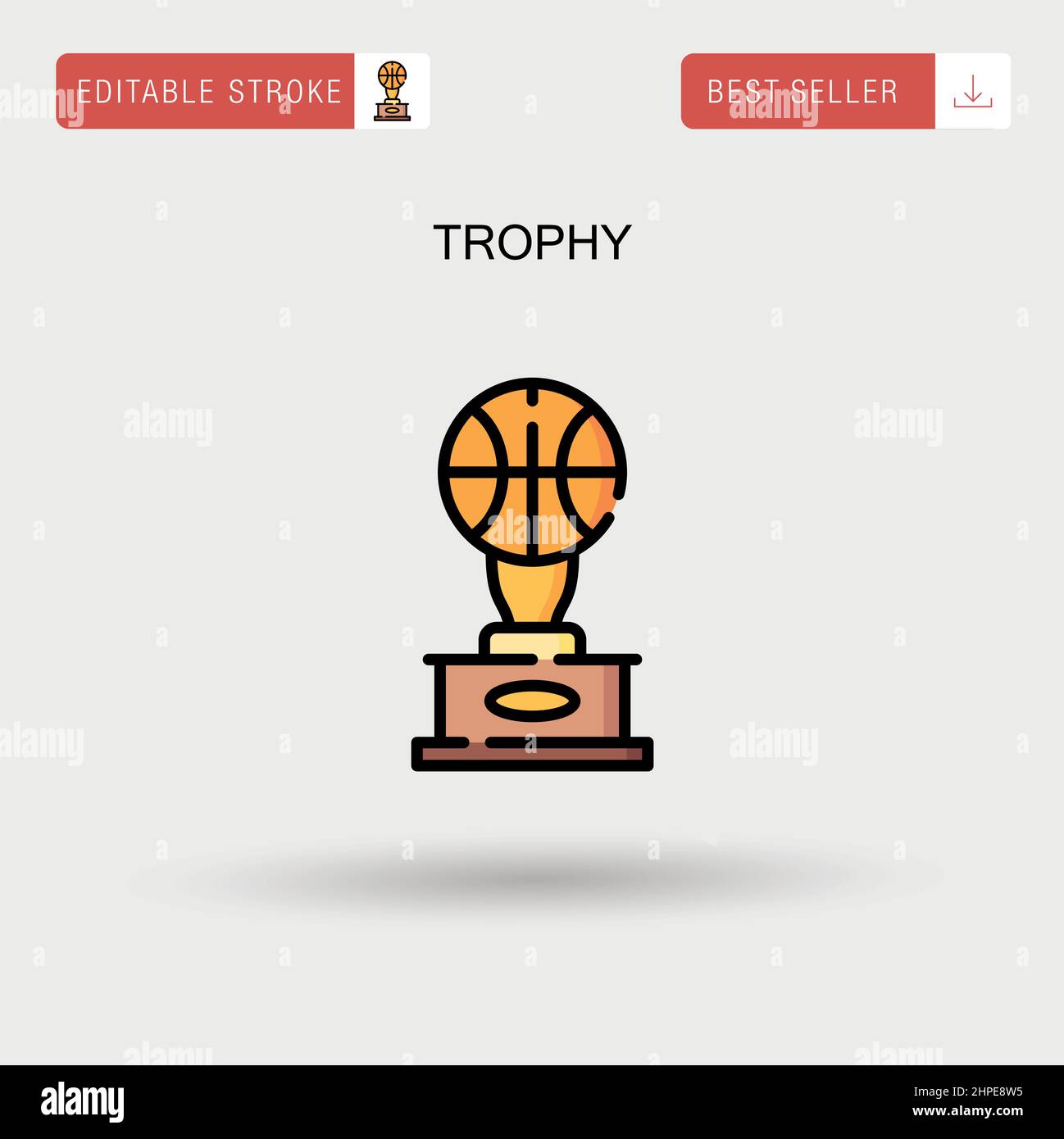 Icona Trophy Simple Vector. Illustrazione Vettoriale