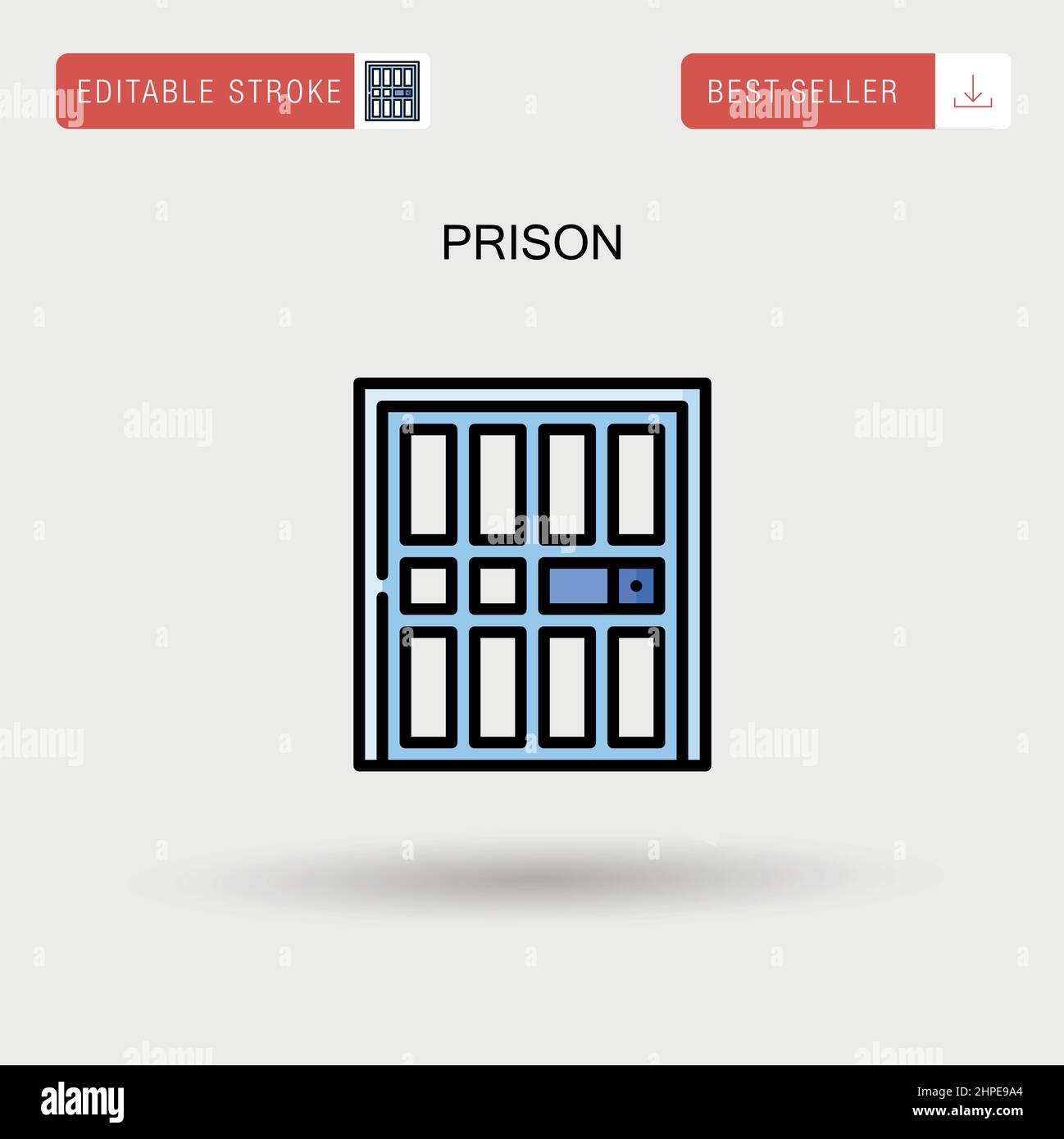 Icona vettore semplice della prigione. Illustrazione Vettoriale