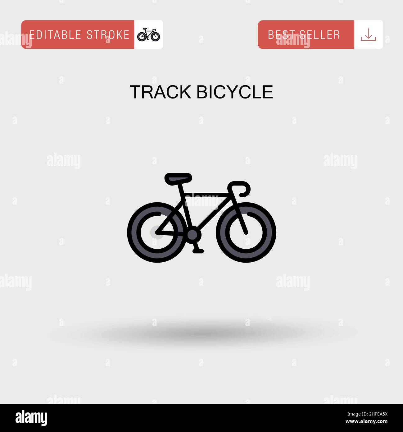 Icona vettore semplice pista bicicletta. Illustrazione Vettoriale