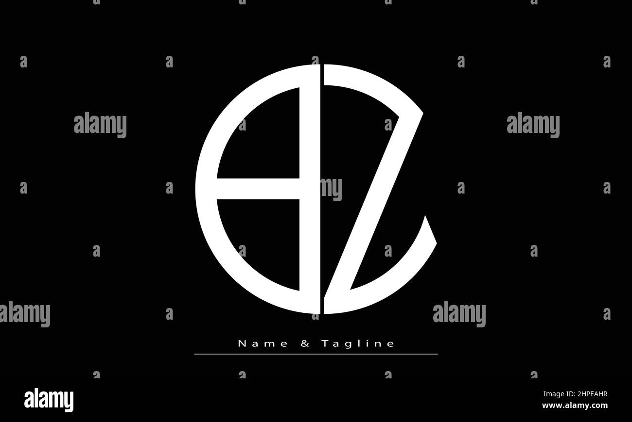 Lettere alfabetiche iniziali logo monogramma ZY, ZB Illustrazione Vettoriale