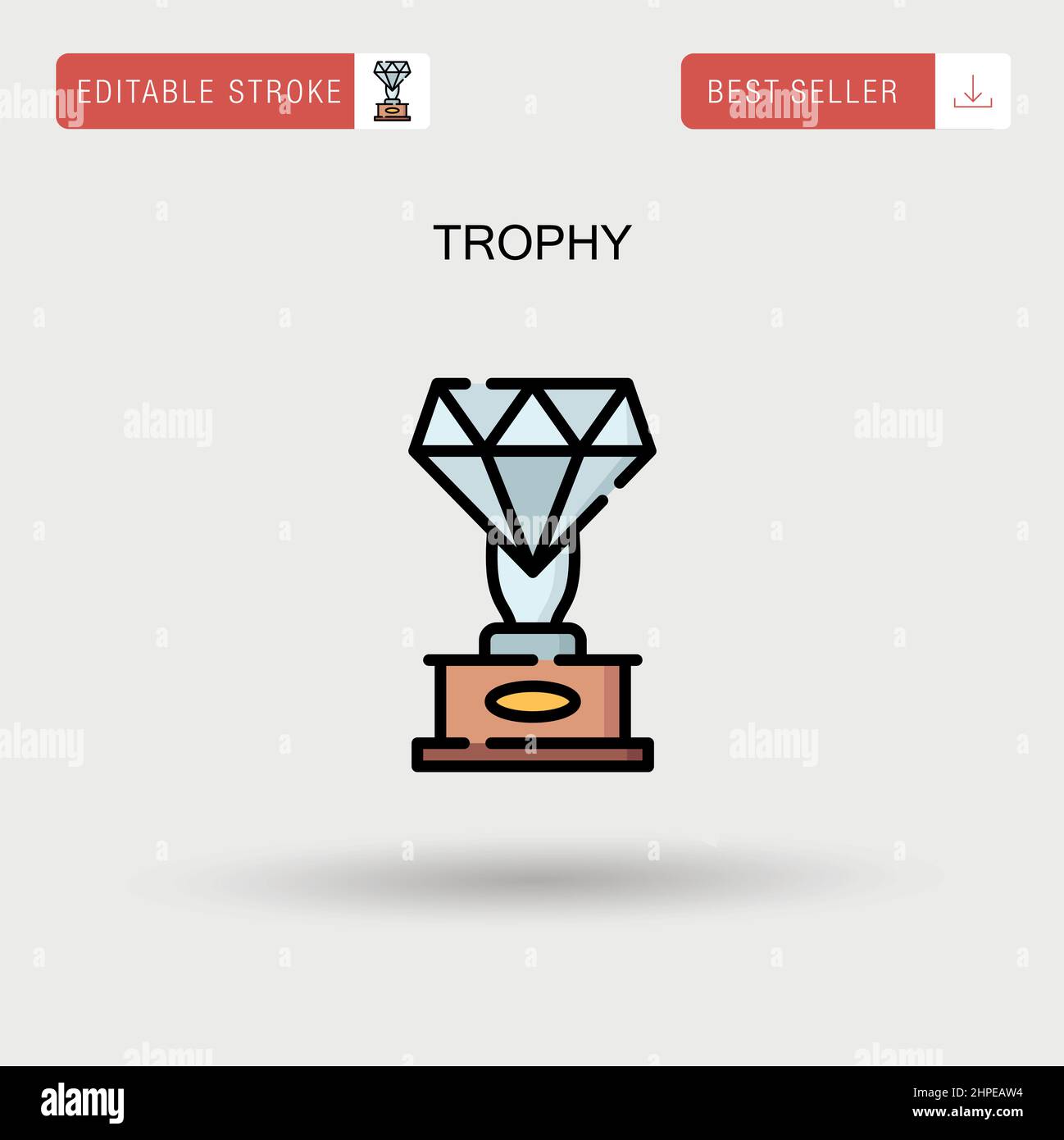 Icona Trophy Simple Vector. Illustrazione Vettoriale