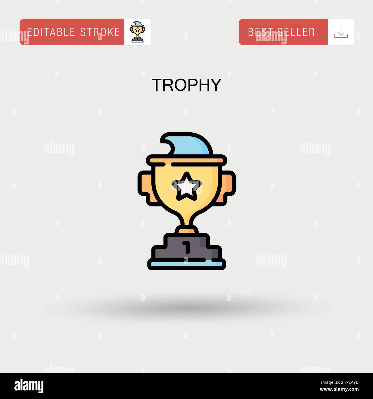 Icona Trophy Simple Vector. Illustrazione Vettoriale