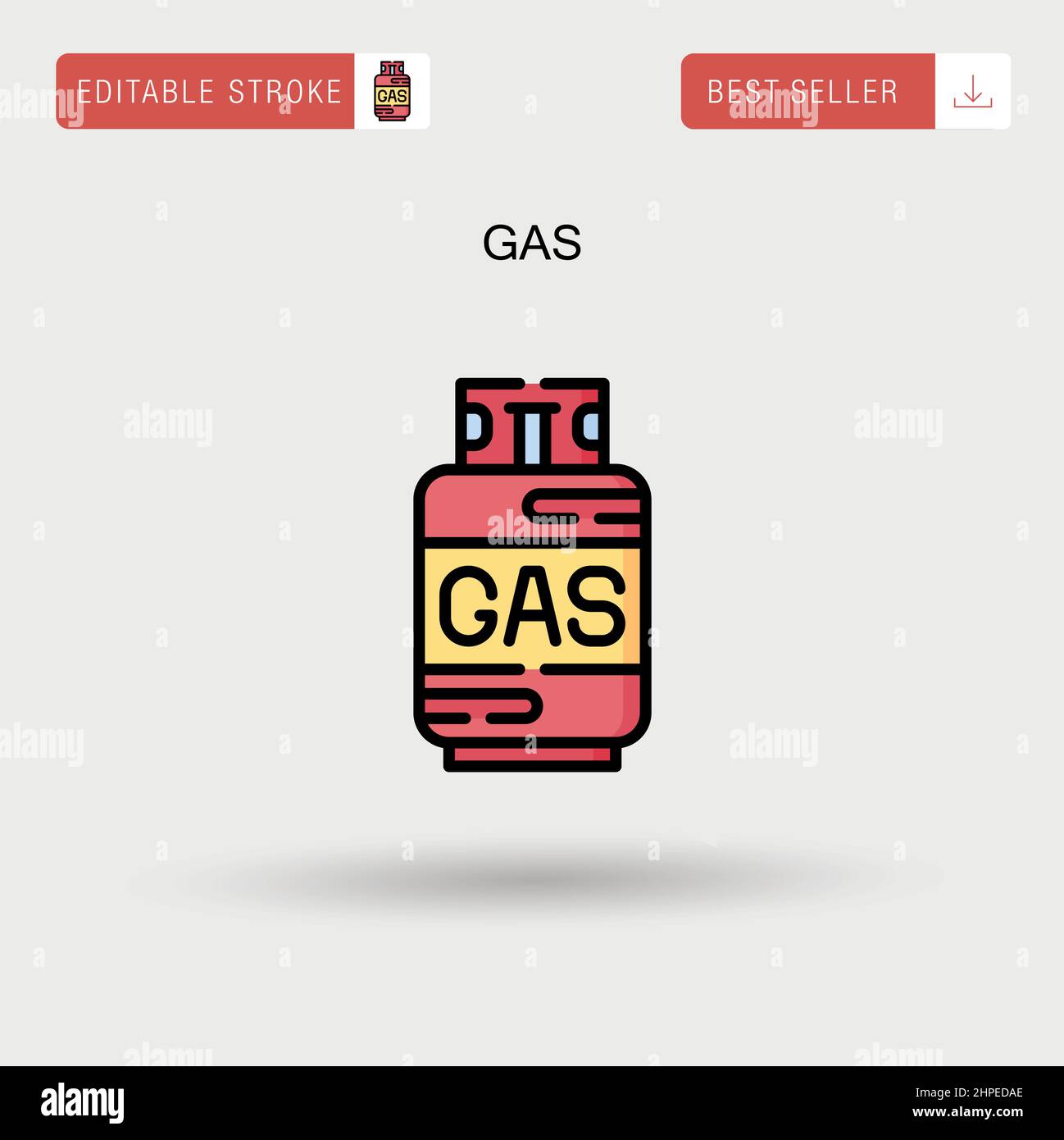 Icona del vettore gas semplice. Illustrazione Vettoriale