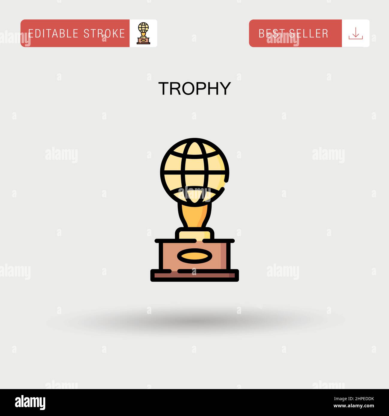 Icona Trophy Simple Vector. Illustrazione Vettoriale