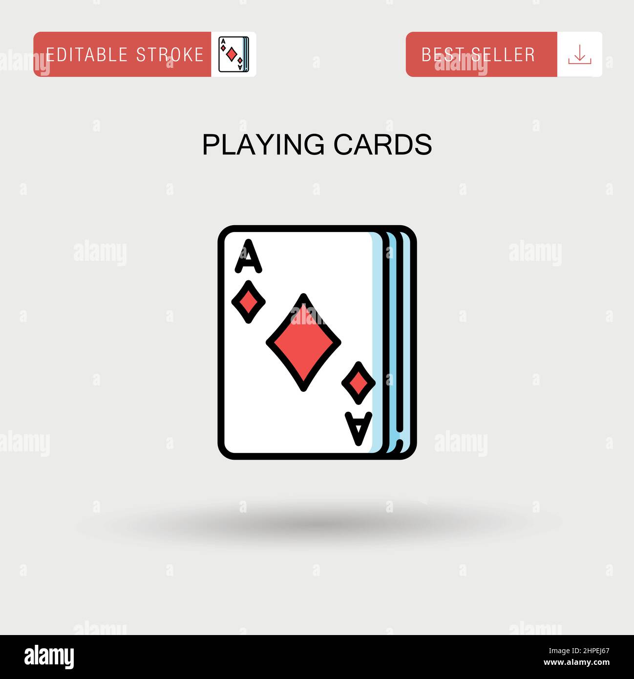 Carte da gioco semplice icona vettoriale. Illustrazione Vettoriale