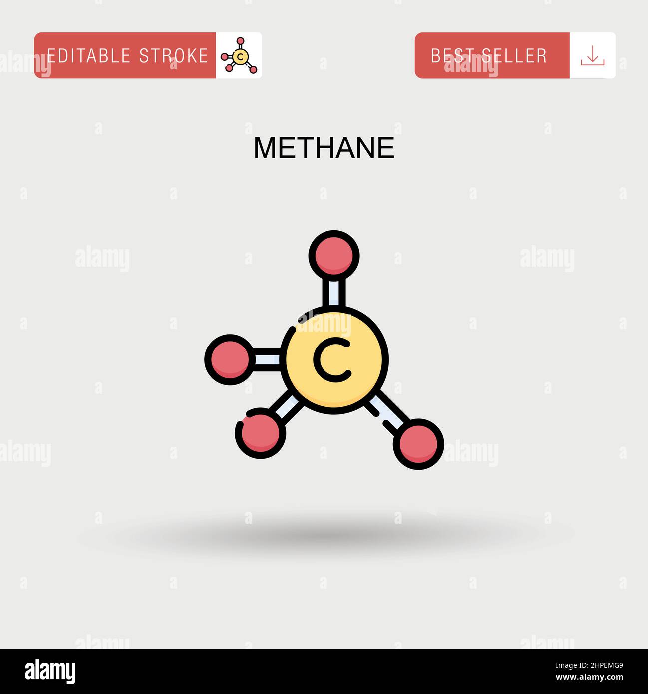 Metano semplice vettore icona. Illustrazione Vettoriale