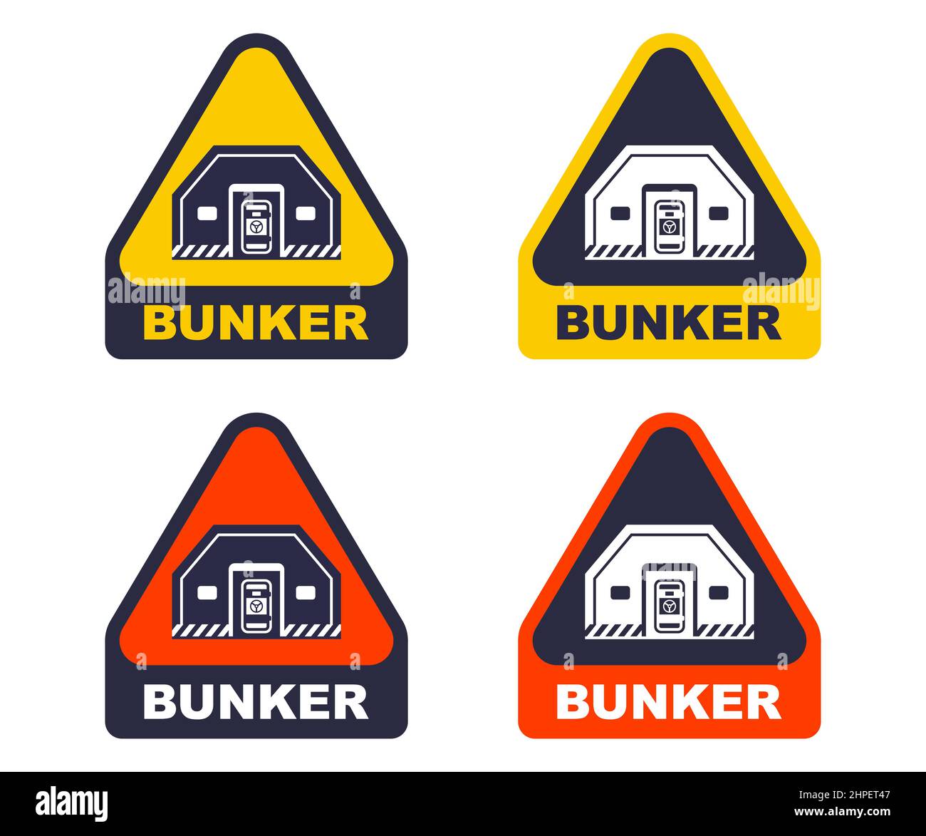 icona bunker per salvare le persone. illustrazione vettoriale piatta. Illustrazione Vettoriale