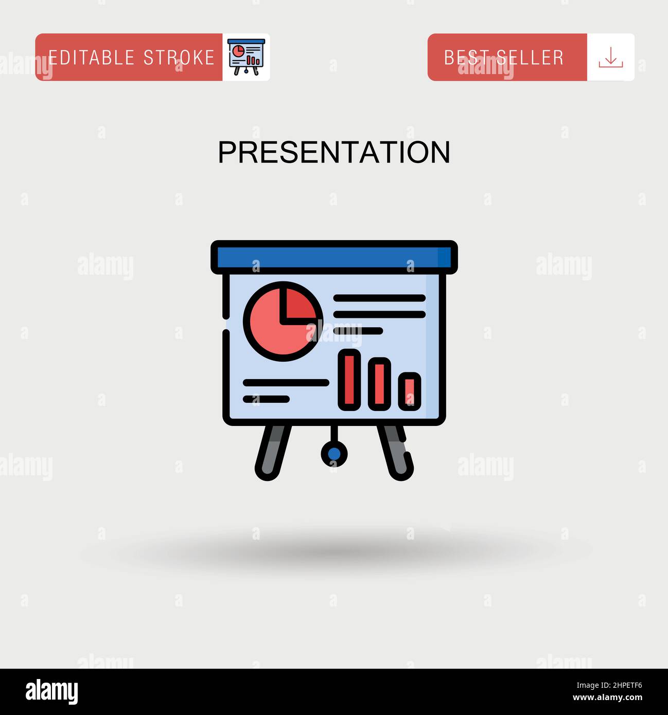 Icona vettore semplice di presentazione. Illustrazione Vettoriale