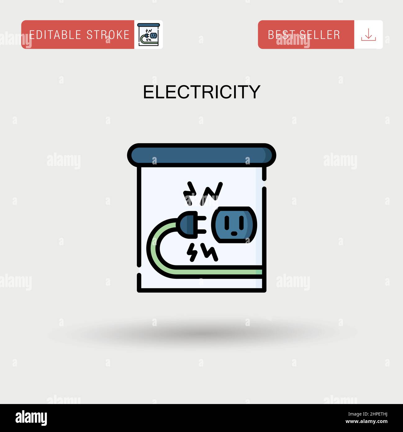 Elettricità semplice icona vettoriale. Illustrazione Vettoriale