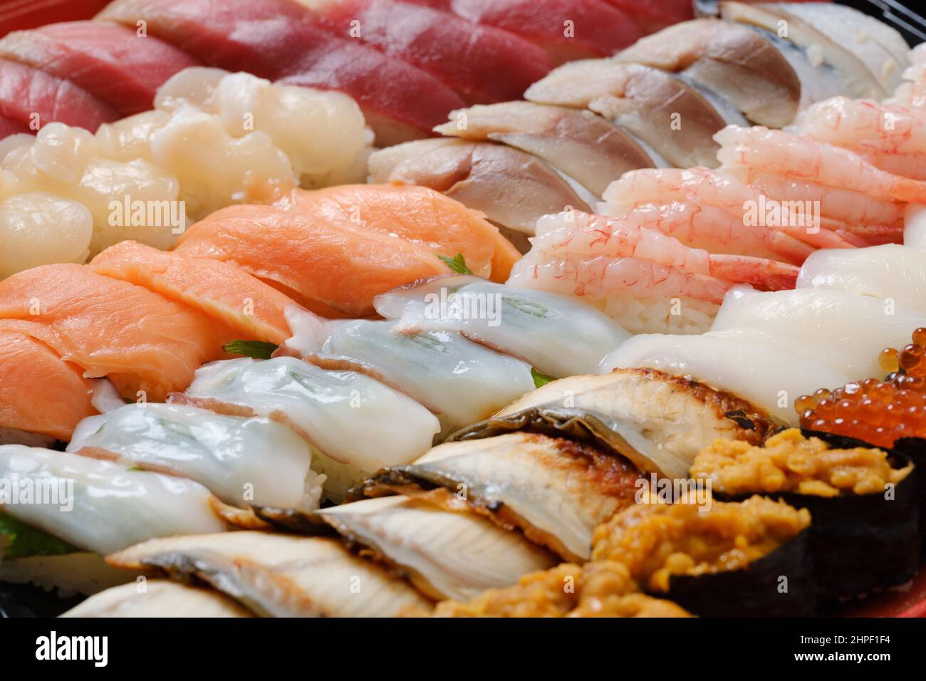Il sushi, il cibo giapponese Foto Stock