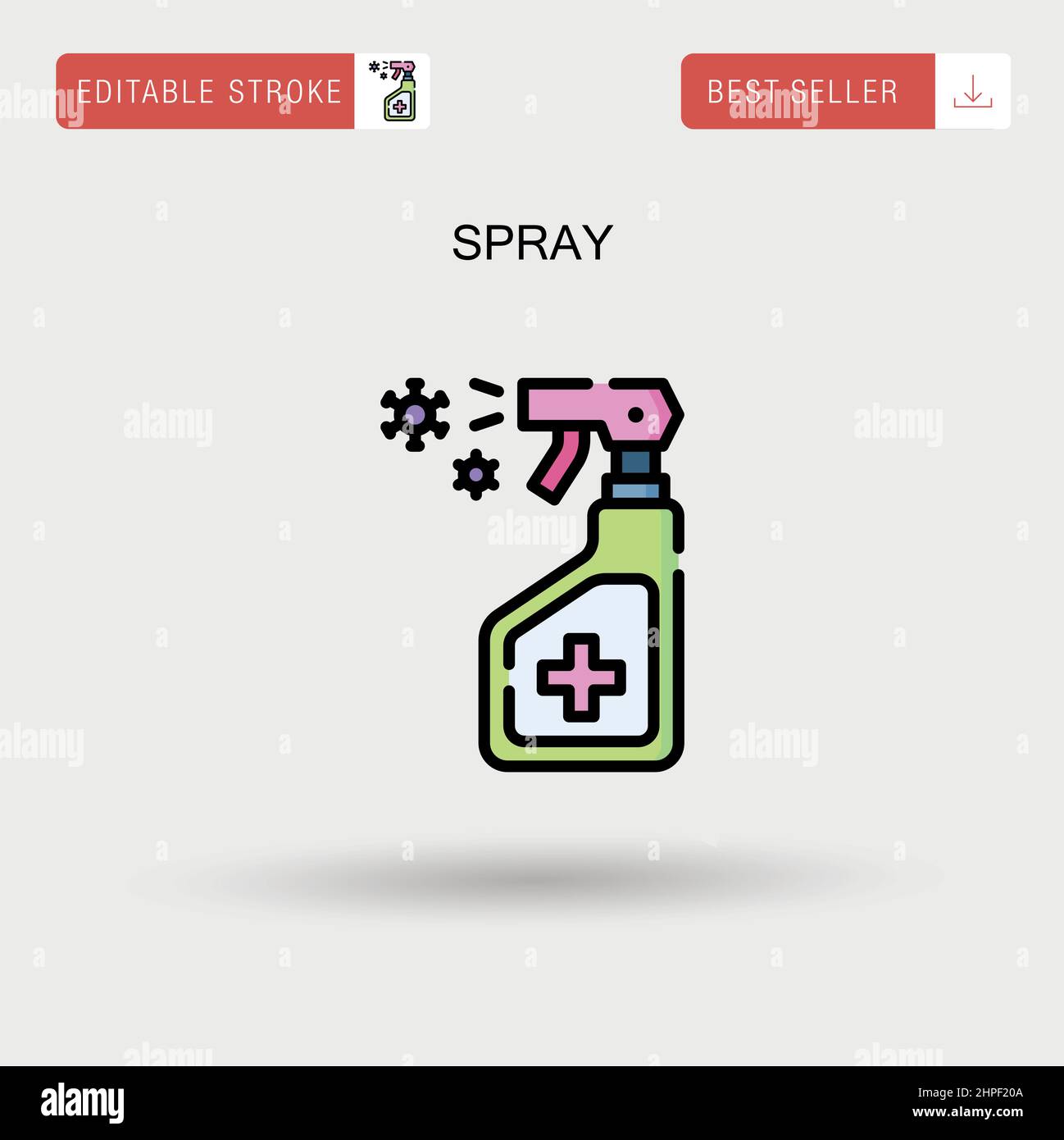 Icona vettore spray semplice. Illustrazione Vettoriale