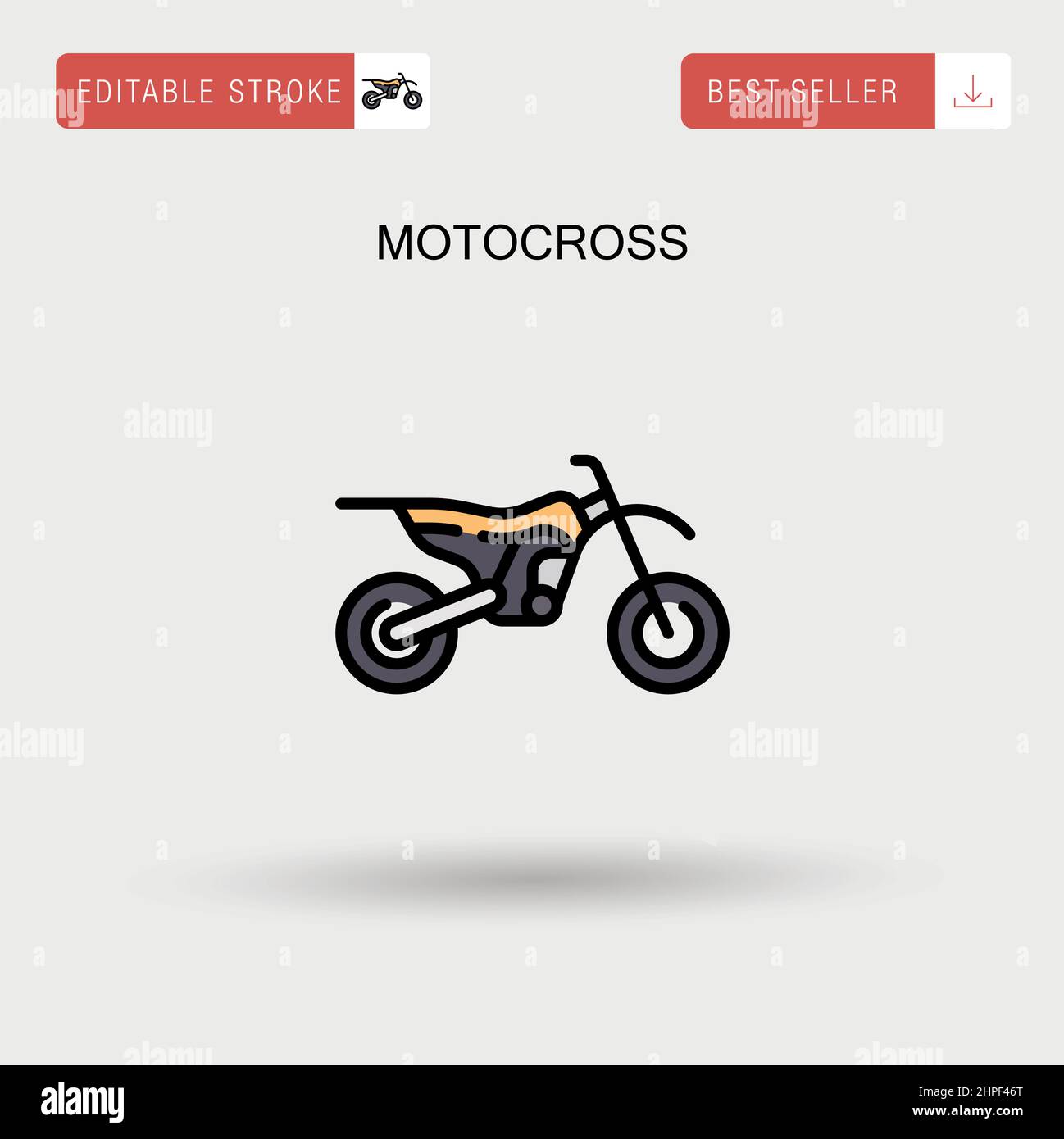 Icona vettore semplice Motocross. Illustrazione Vettoriale